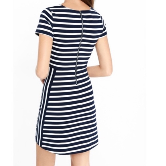 Express Shift Dress Navy & White Stripes 0 - Picture 2 of 4